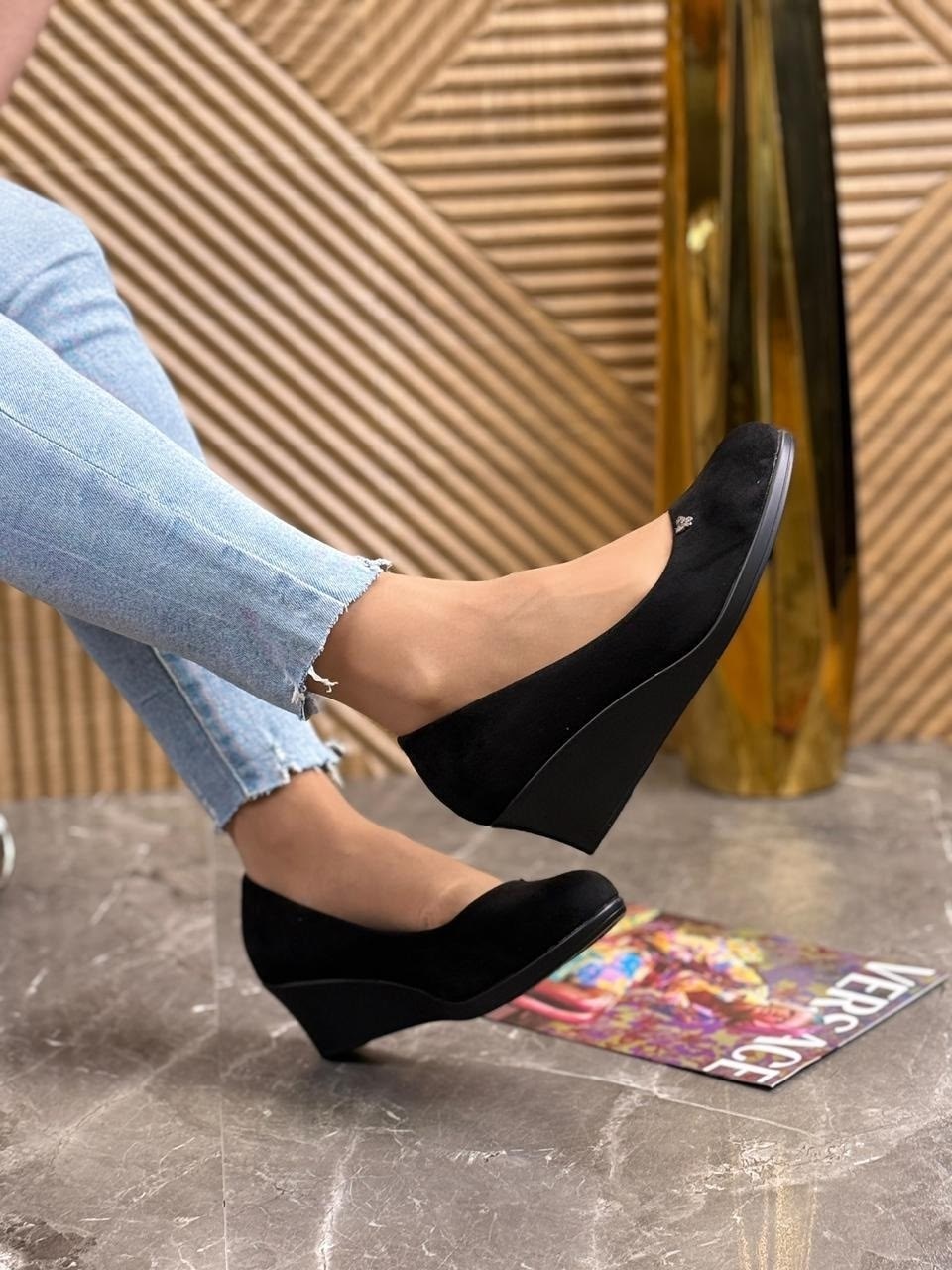 туфли женские,,туфли центро замшевые лаковые танкетка,женские туфли на танкетке,туфли замшевые