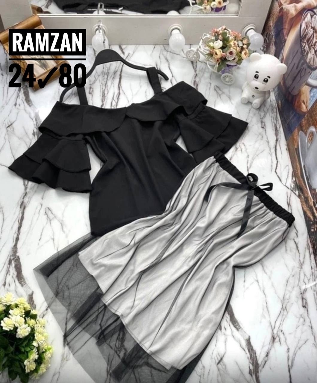 юбка сетка,блузка с оборками,шифоновая блузка,костюм с юбкой,блузка с круглым вырезом