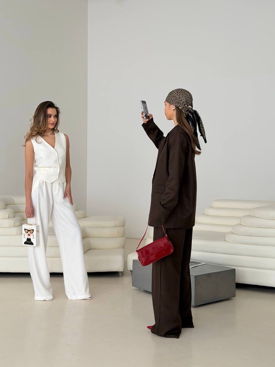 костюм брючный деловой с жилетом luxe allure,брючный костюм,костюм женский брючный,брючный костюм белый,брючный костюм женский офис