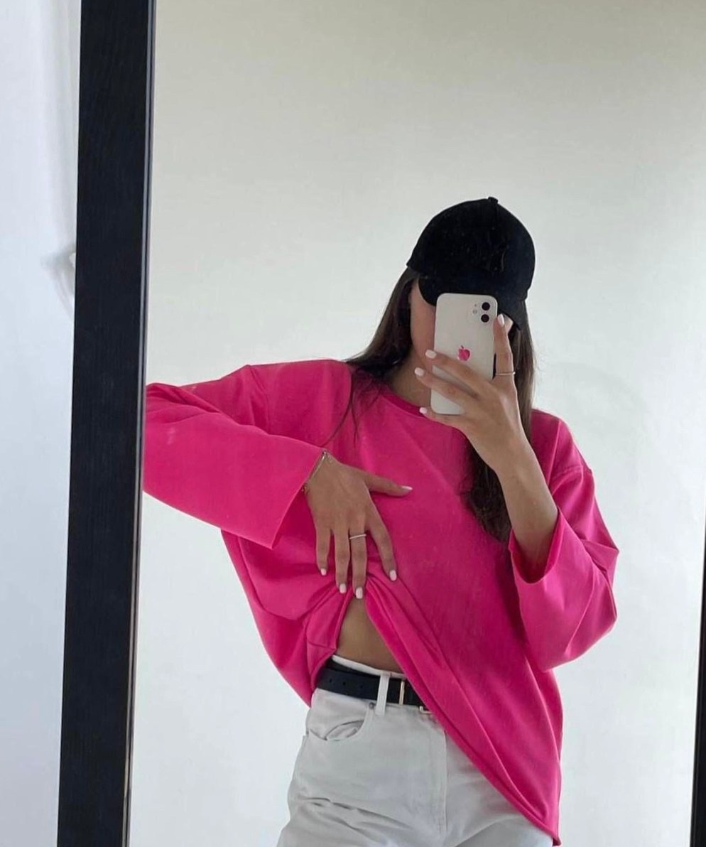 лонгслив свободного кроя,лонгсливы оверсайз розовый,лонгслив женский оверсайз хлопок revati wear 212831682,оверсайз лонгслив,свитшот женский