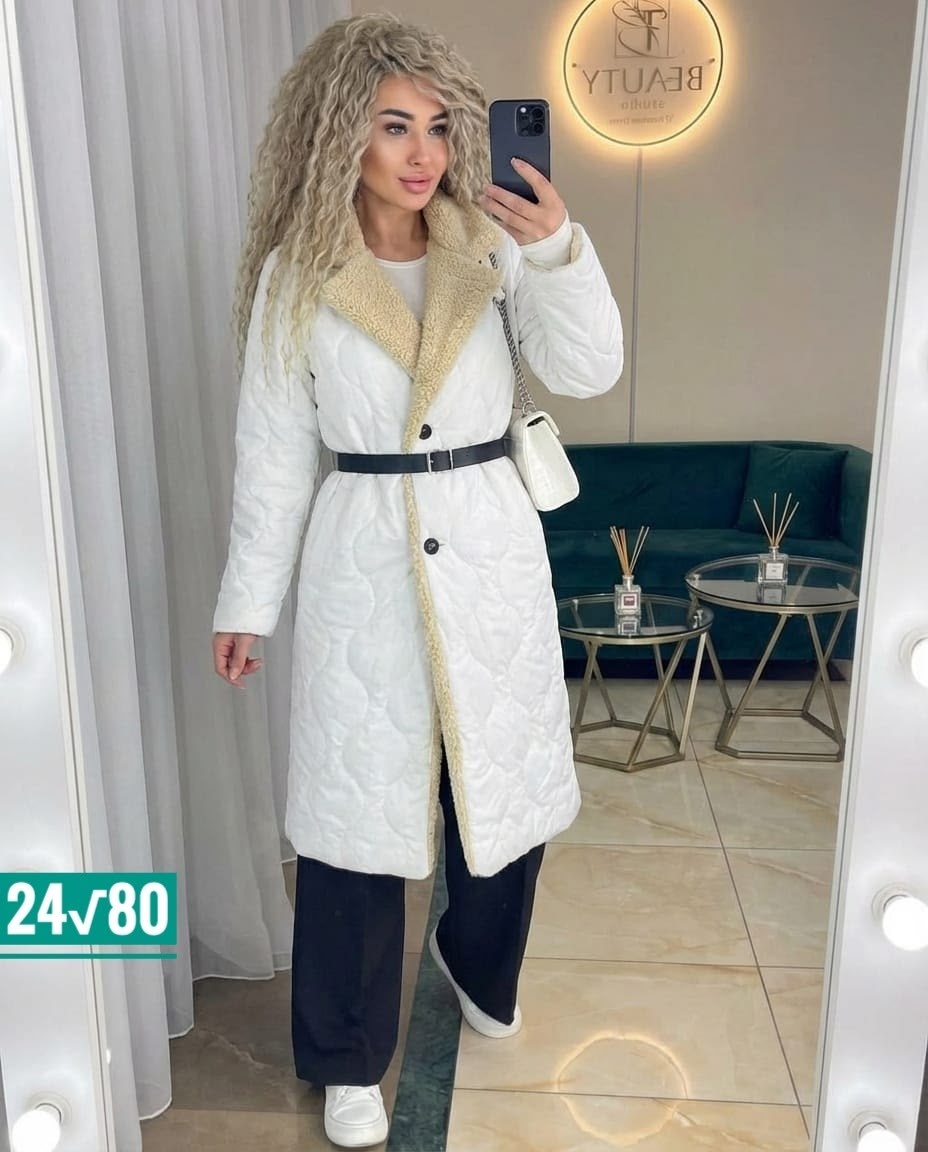 пальто демисезонное стёганное ellina,пальто женское,пальто женское стеганое,пальто стеганое,белое стеганое пальто