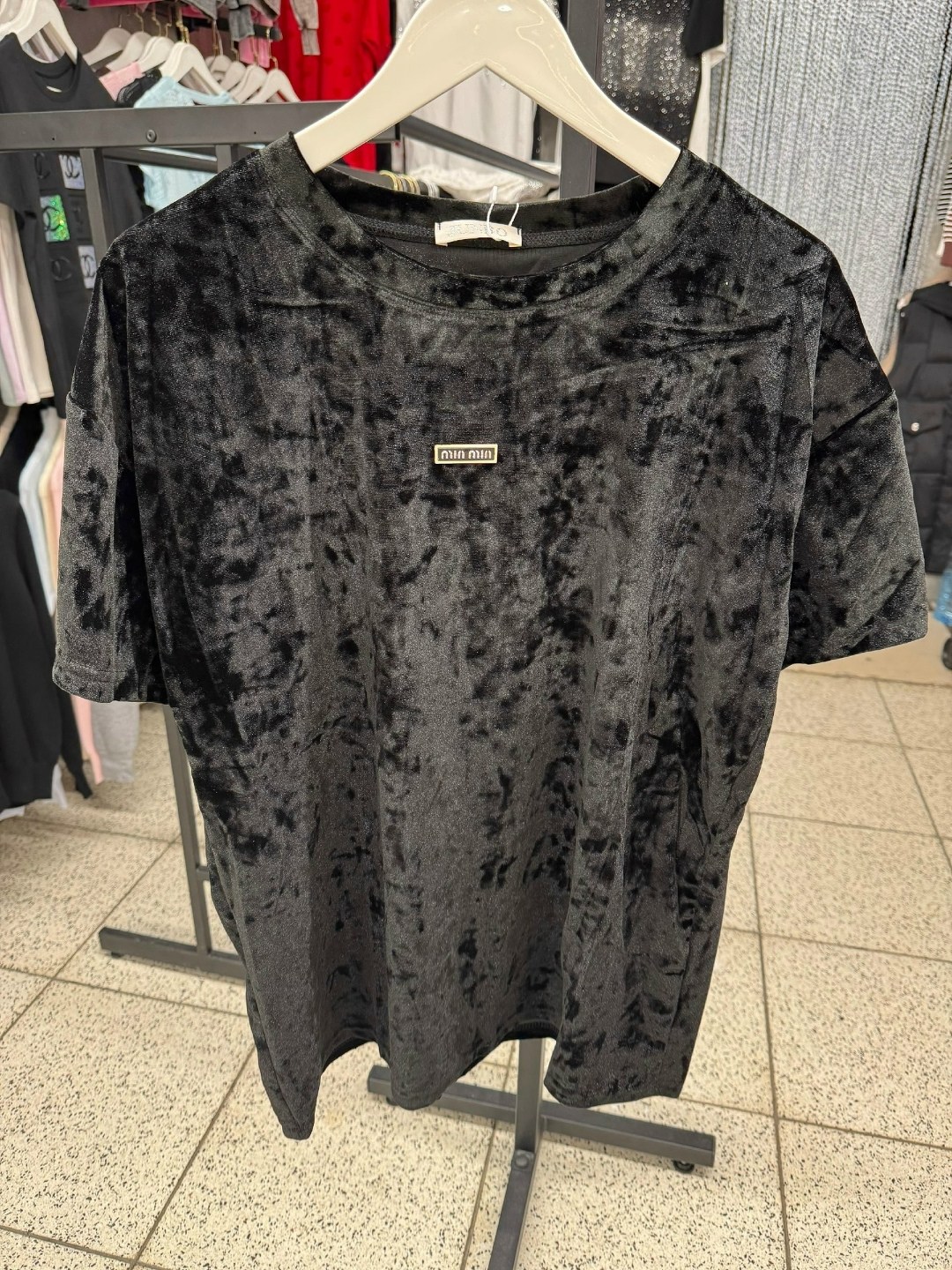 женская футболка,футболка женская оверсайз,футболка из бархата,вареная футболка,черная футболка женская