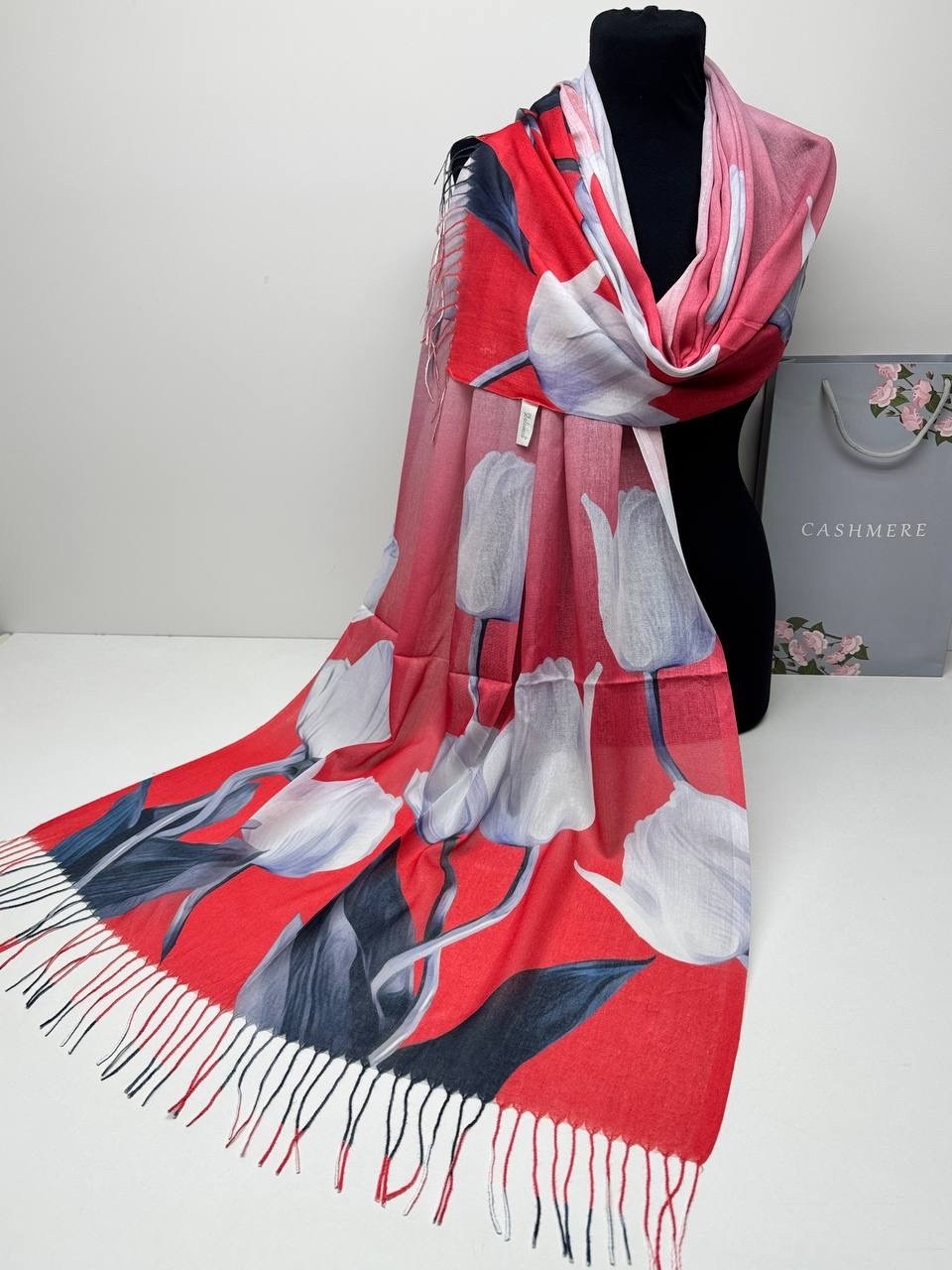 палантин женский,палантин женский с цветочным рисунком 180*80 см. арт. 1423608,палантин шарф,шарфы и платки,платки шарфы палантины шали