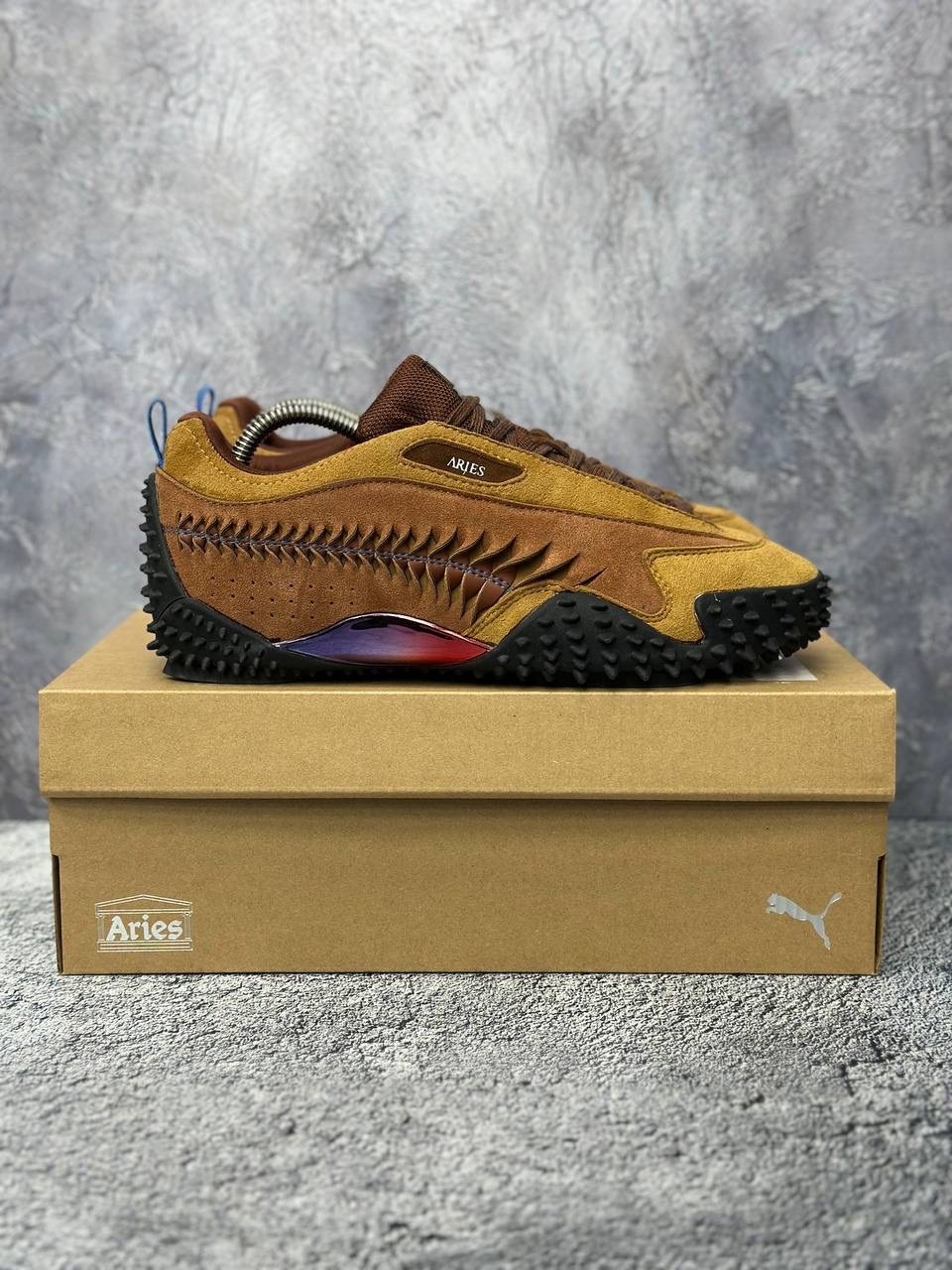 кроссовки puma,,puma мужские кроссовки,мужские кроссовки puma aries x mostro из красного дерева и тика коричневые,кроссовки puma x