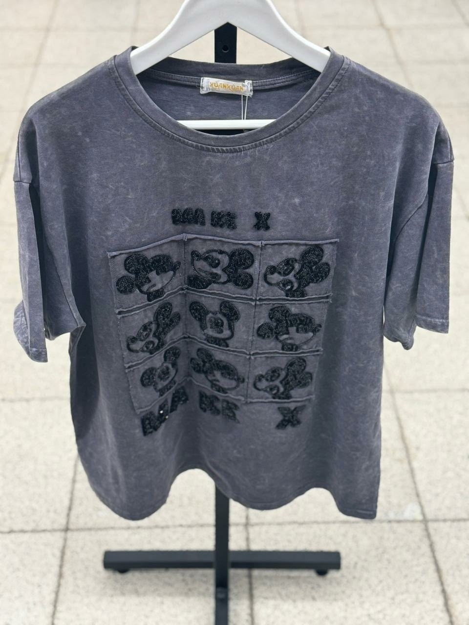 футболка с эффектом tie-dye (под варёнку) с камешками,футболка,футболки модные,женская футболка,футболка оверсайз с