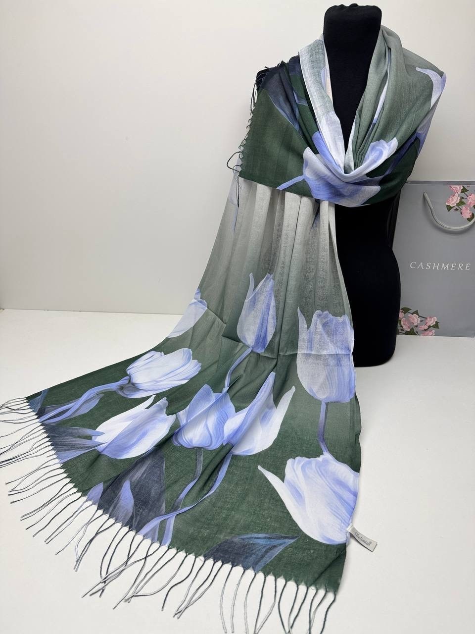 палантин женский,палантин женский с цветочным рисунком 180*80 см. арт. 1423608,палантин шарф,шарфы и платки,платки шарфы палантины шали