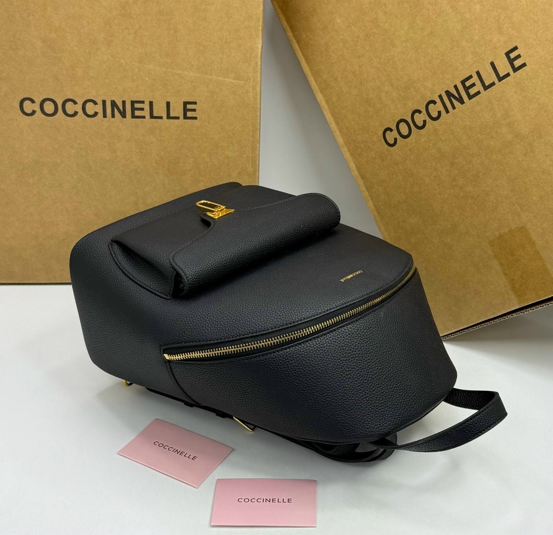 рюкзак coccinelle,черные женские рюкзаки coccinelle,женские рюкзаки,coccinelle кожаный рюкзак,рюкзак