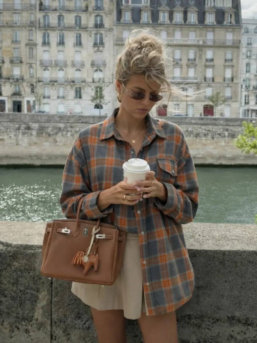 рубашка в клетку женская,рубашка женская оверсайз в клетку,клетчатая рубашка женская,рубашка а клетку,рубашка в клетку свободного кроя