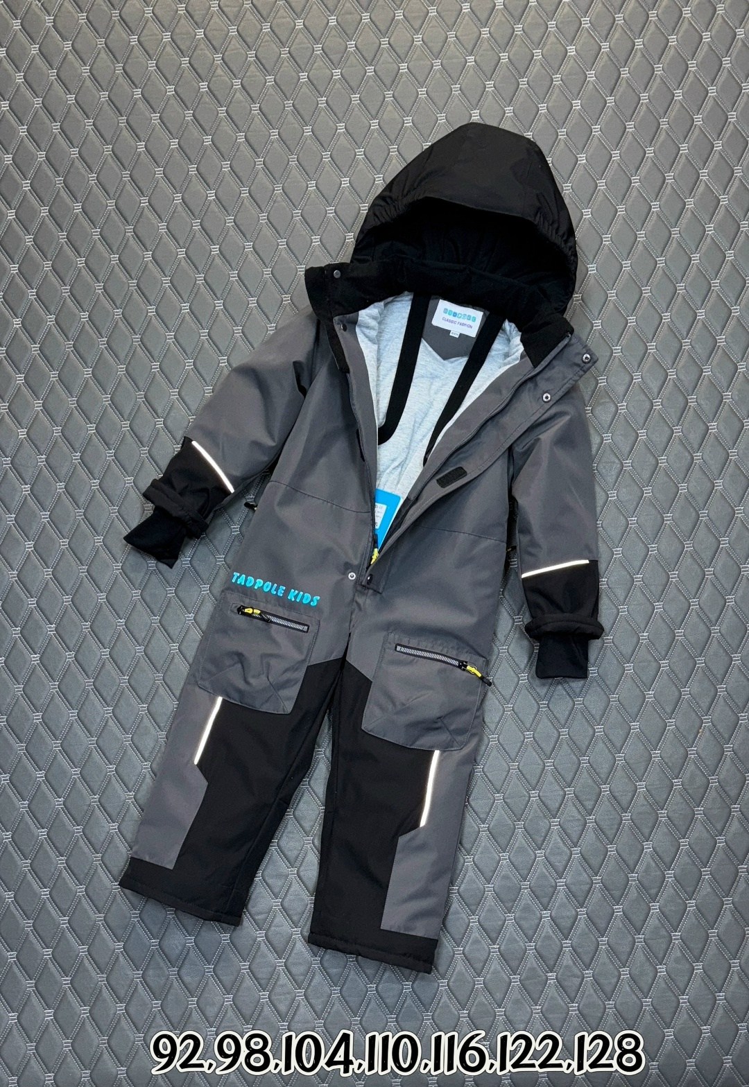 комбинезон детский nikastyle 8з6524 туман/асфальт,демисезонный комбинезон для мальчика 116-122,комбинезон для мальчика,комбинезон утепленный для мальчика,демисезонный комбинезон