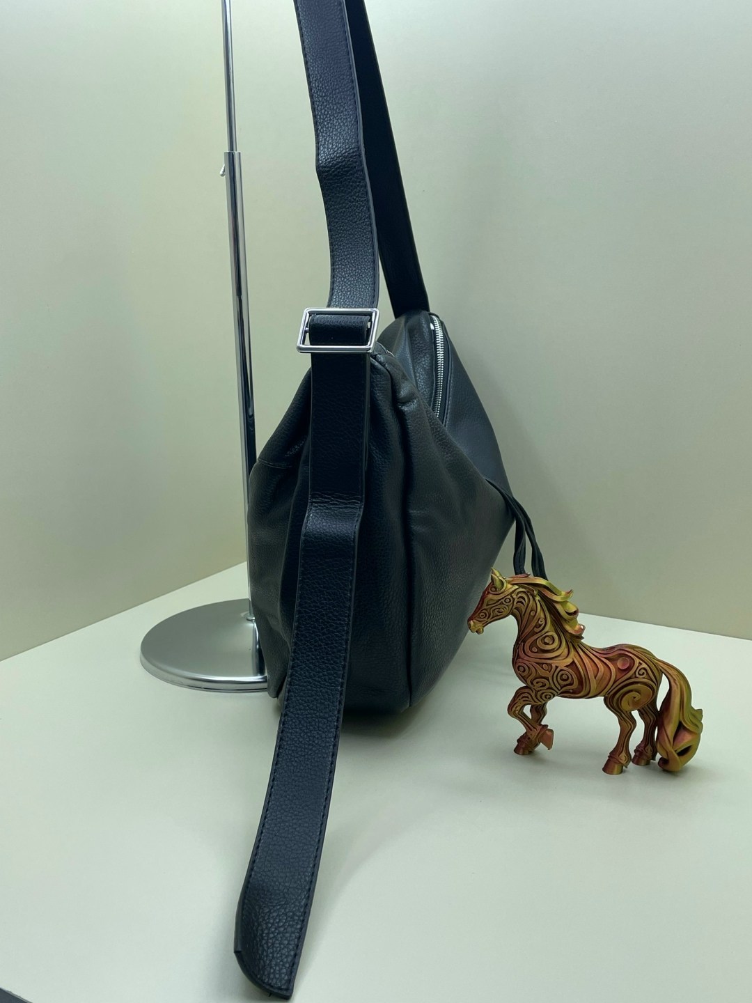 сумка хобо lak 22001 черный,сумка,кожаная сумка,сумка женская,черная женская сумка