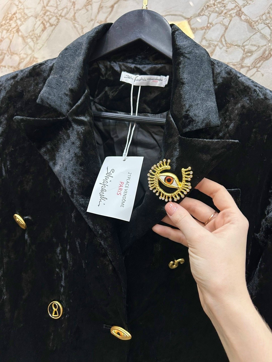 бархатный пиджак с золотыми пуговицами,бархатный пиджак,черный бархатный жакет с золотыми пуговицами,женский вельветовый пиджак,женский бархатный пиджак
