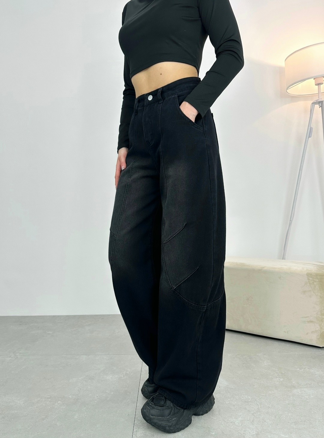 широкие черные джинсы,джинсы широкие,джинсы женские,джинсы женские широкие,женские длинные мешковатые джинсы harajuku черные широкие брюки