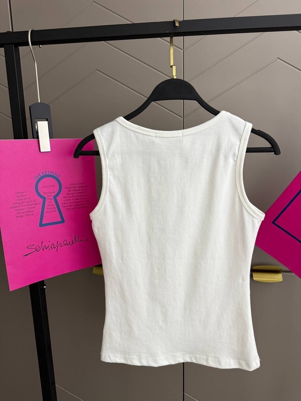 стильная майка,женская майка,одежда стильная,белая стильная майка miu miu,майка miu miu