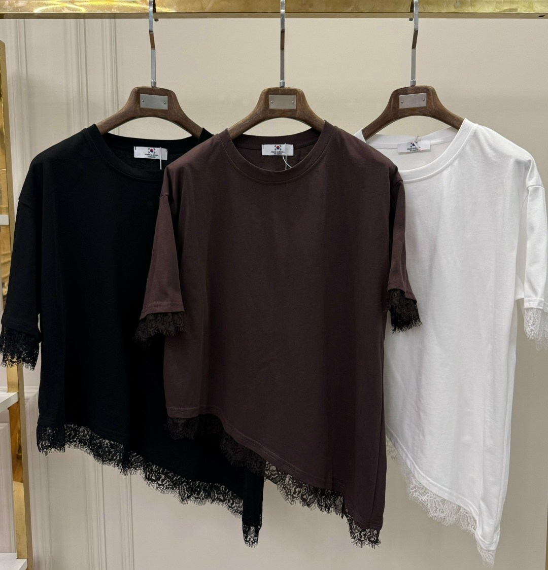 футболка с кружевами,футболки модные,футболка с оборками,футболка женская