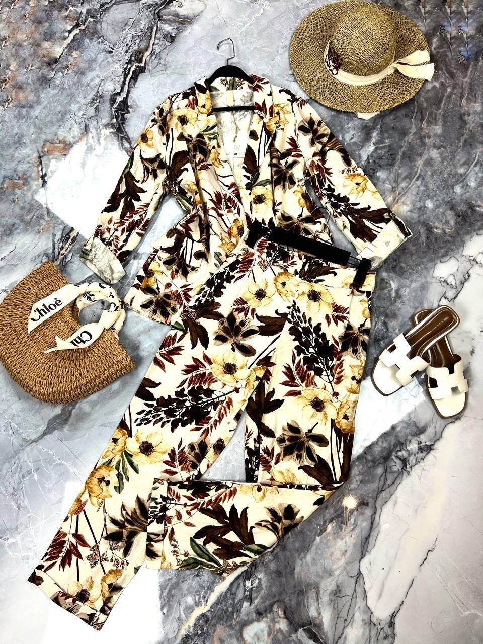 костюм в пижамном стиле,костюм в пижамном стиле zara,костюм с принтом,костюм женский летний,костюм стиль