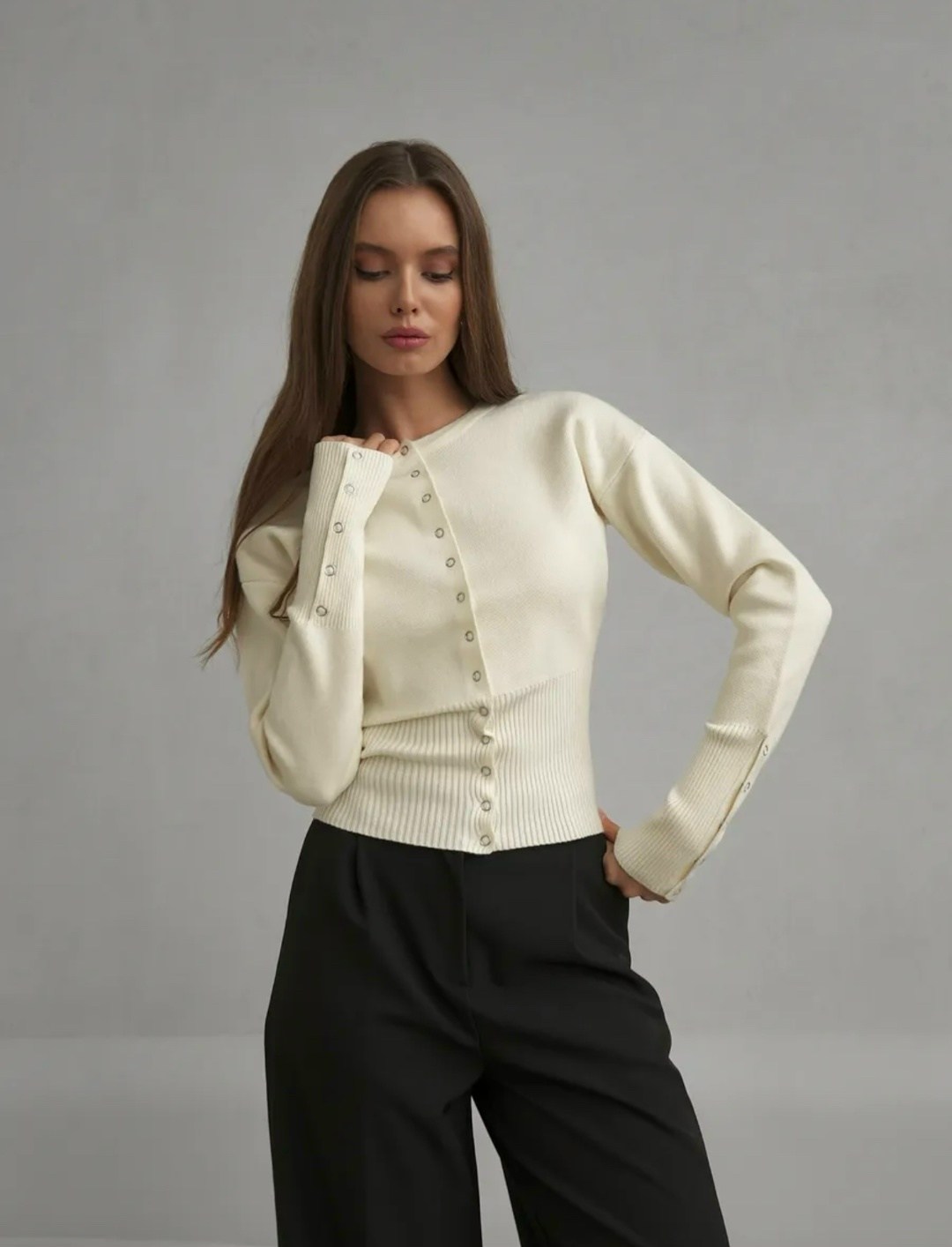 кардиган vittoria vicci размер s светло-бежевый,кардиган,женский кардиган,кофта женская,кардиган приталенный