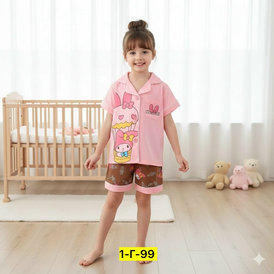 корейские пижамы для детей,шелковая пижама sanrio melody,детский пижама,комплект одежды hello kitty,пижама для девочек
