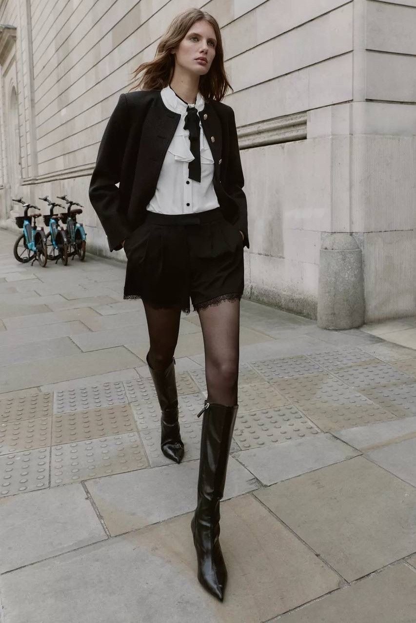 шорты женские,черные шорты,шорты с кружевом,шорты кружевные,черные шорты с кружевной отделкой