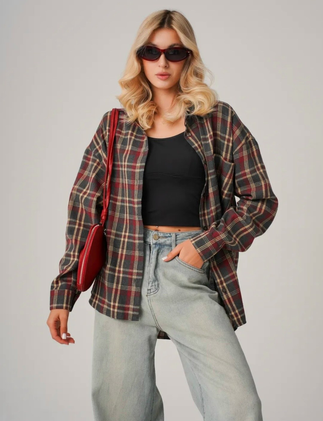 женская рубашка в клетку,рубашка клетчатая,рубашка женская в клетку оверсайз,рубашка в клетку оверсайз на кнопках,женская клетчатая рубашка