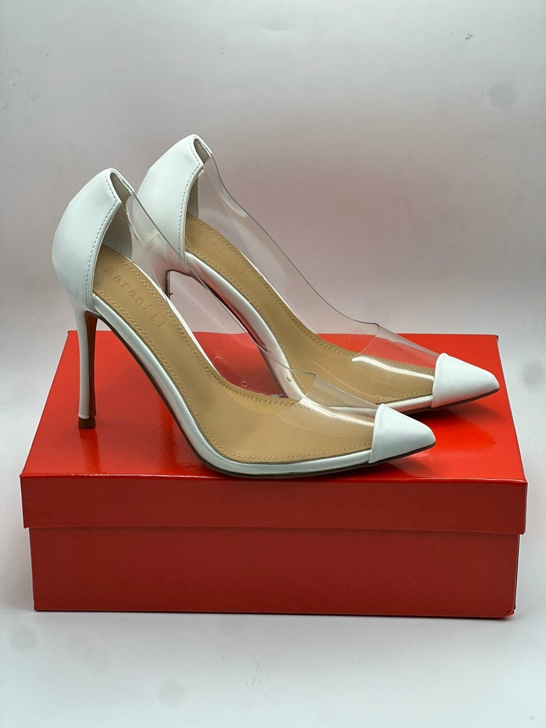туфли росси джанвито,,прозрачные туфли,туфли лодочка,белые прозрачные туфли