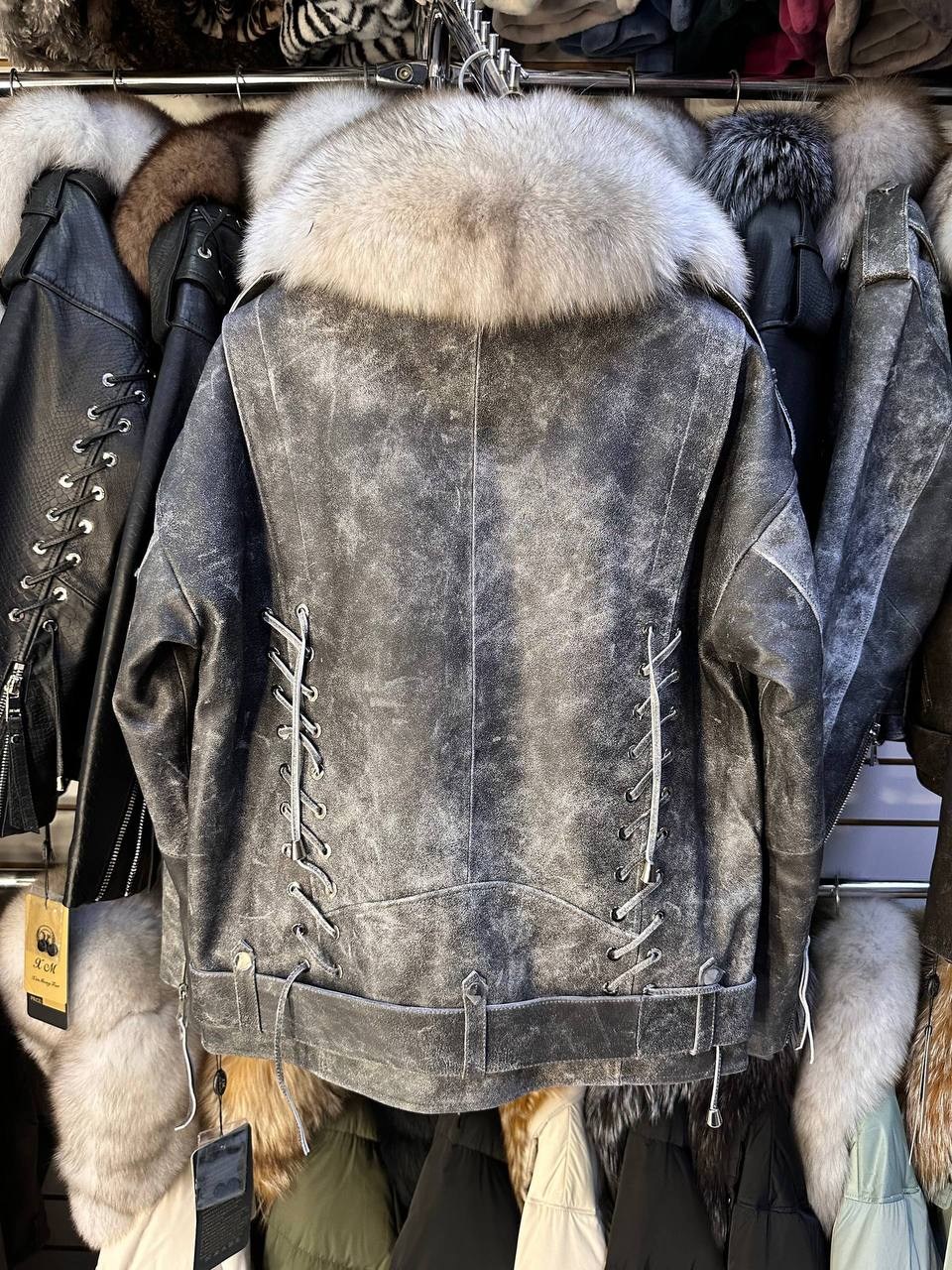 косуха с мехом,кожаная куртка с мехом,куртка с мехом,куртка кожаная с мехом песца,куртка с натуральный мехом