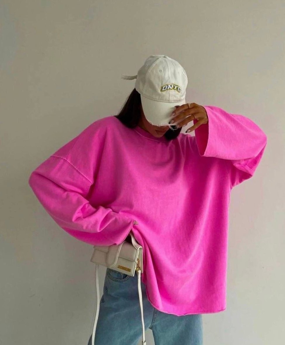 лонгслив свободного кроя,лонгсливы оверсайз розовый,лонгслив женский оверсайз хлопок revati wear 212831682,оверсайз лонгслив,свитшот женский