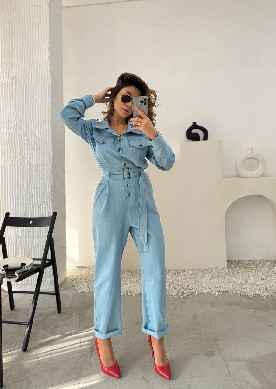 брючный комбинезон,женский джинсовый комбинезон,стильный комбинезон,джинсовый комбинезон,комбинезон брючный джинсовый