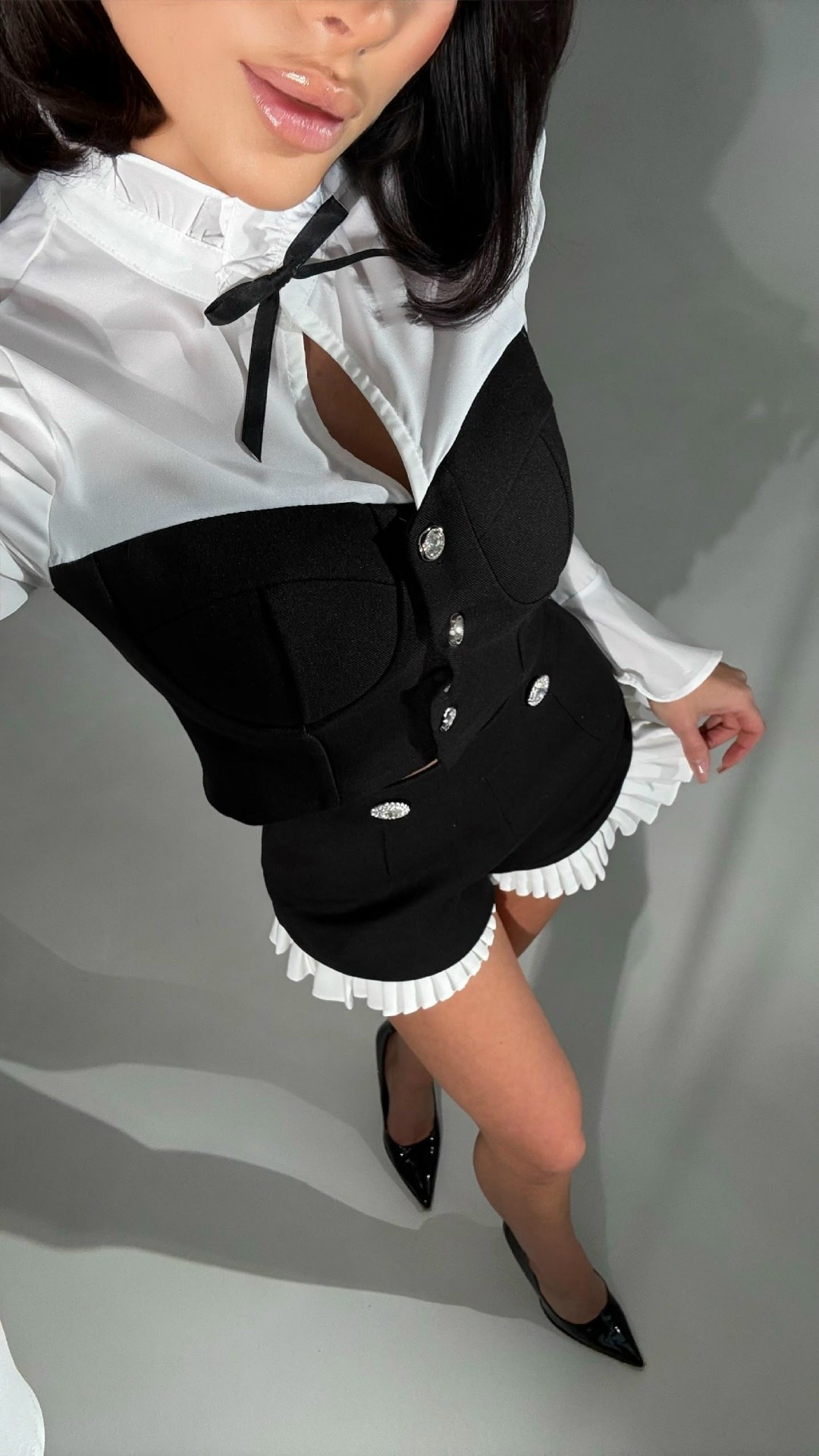 рубашка с корсетом,элегантная рубашка,блузка с корсетом,стильный наряд