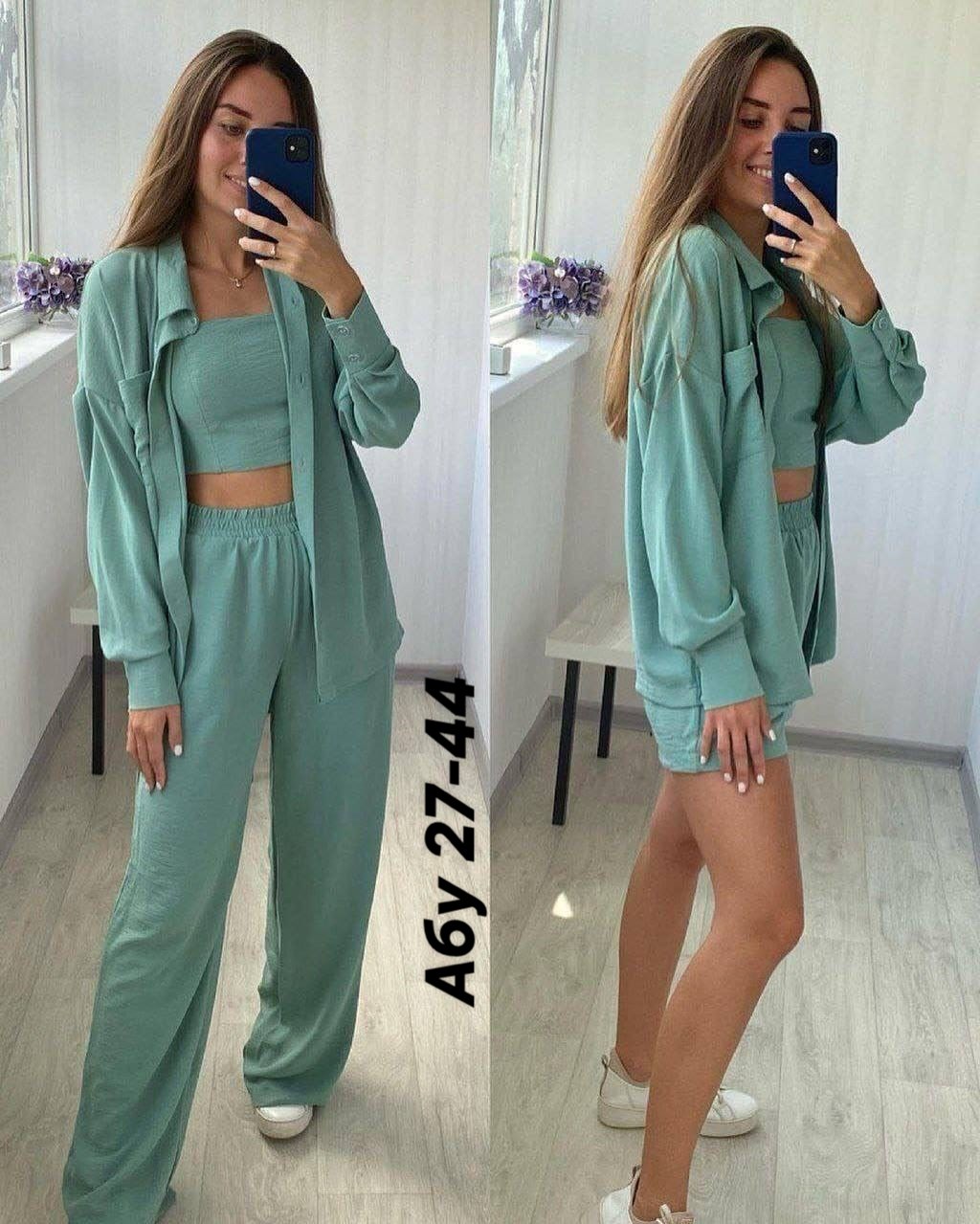 костюм женский тройка,женские костюмы,женский костюм летний,повседневный костюм,женский костюм с шортами