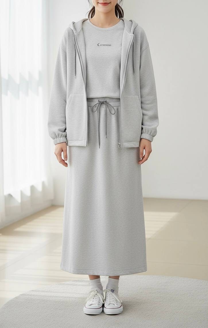 толстовка с юбкой,трикотажная юбка,повседневный костюм,костюм с юбкой,костюм с длинной толстовкой