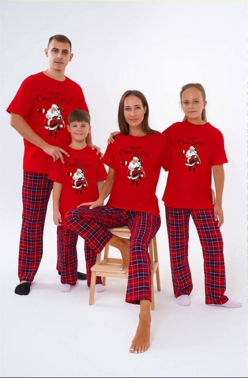 пижама со штанами и футболкой новогодняя,пижамы для всей семьи,мужская новогодняя пижама happyfox,новогодние пижамы family look at-fashion,домашняя пижама для всей семьи