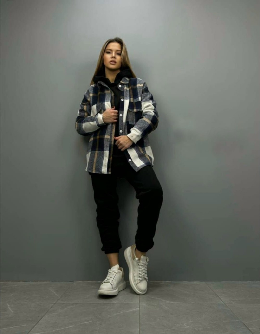 женский костюм на флисе,рубашка в клетку тёплая женская с капюшоном оверсайз,теплый костюм тройка,теплый костюм,верхняя одежда