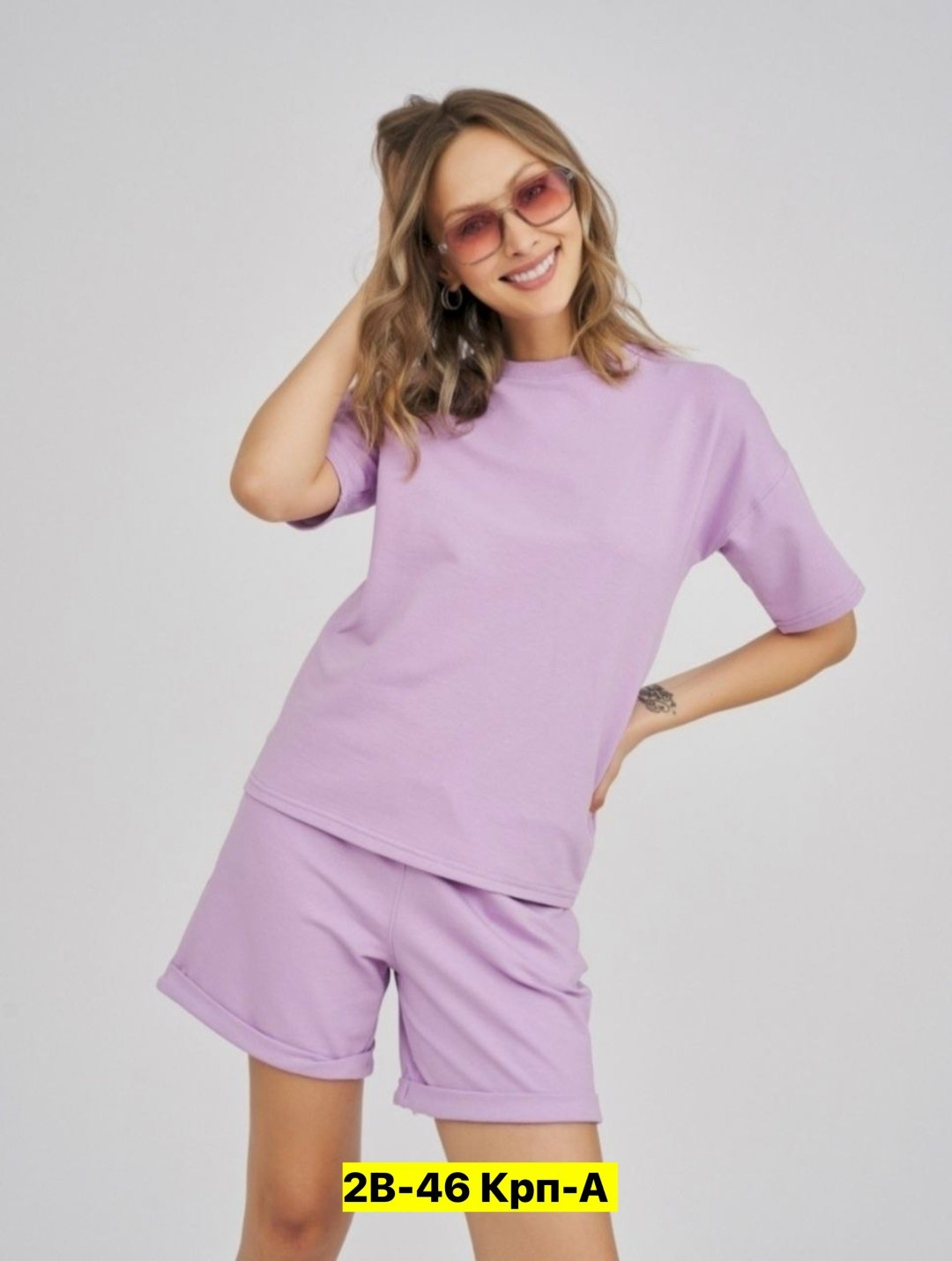 сиреневый костюм с шортами,летние женские костюмы,костюм женский футболка и шорты,комплект одежды женские,костюм женский с шортами летний спортивный