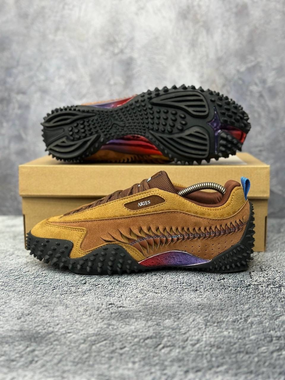 кроссовки puma,,puma мужские кроссовки,мужские кроссовки puma aries x mostro из красного дерева и тика коричневые,кроссовки puma x