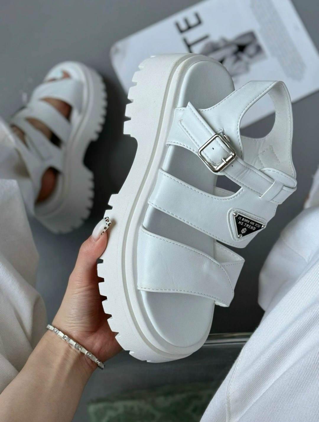 босоножки летние,босоножки эко,босоножки prada,босоножки на платформе,сандалии белые