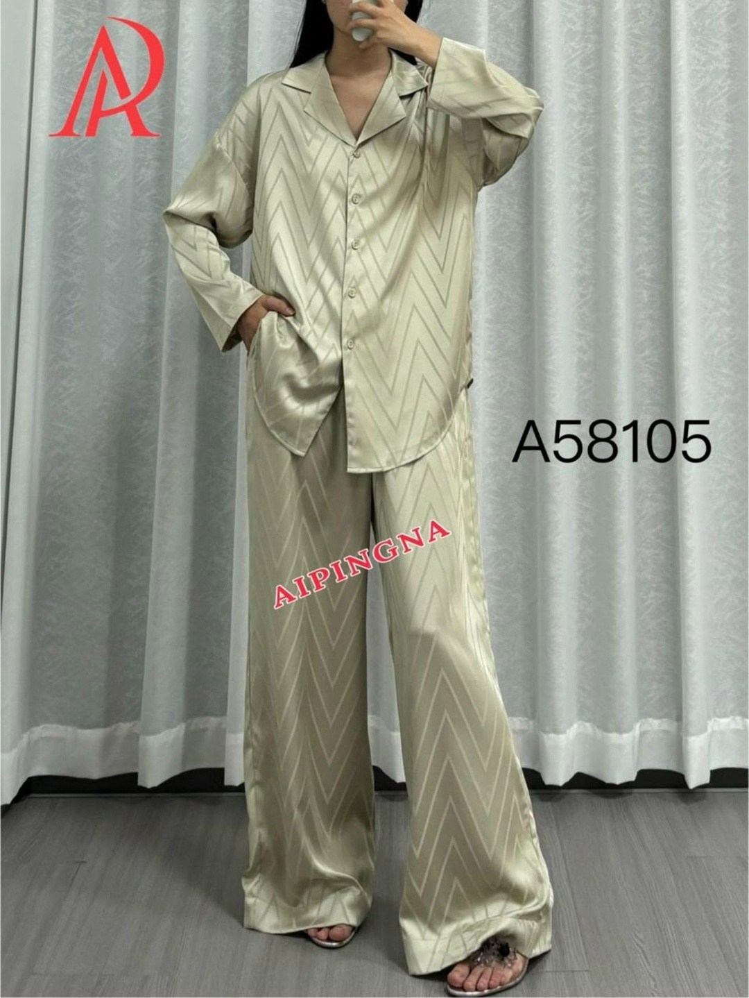 пижама lavolle,шелковый костюм,атласный костюм,amaton пижама со штанами и рубашкой шёлковая,женские пижамы