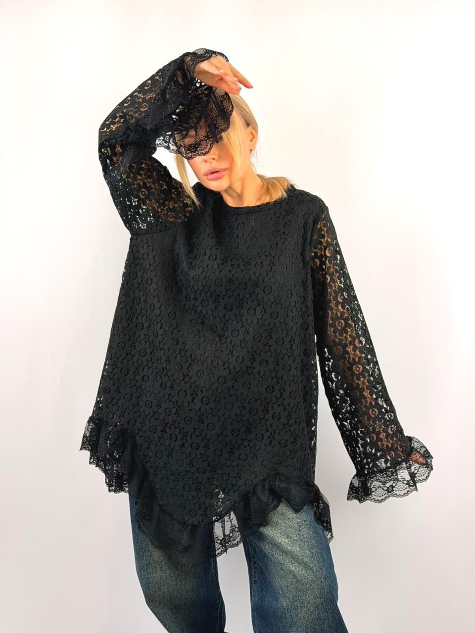блузка удлиненная,блузка с кружевами,туника кружевная,туники для женщин,туника с гипюром
