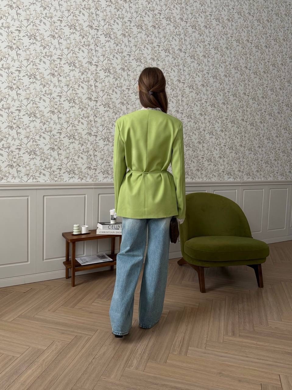 жакет,женские кардиганы,пиджак с поясом,женские жакеты,зеленый кардиган