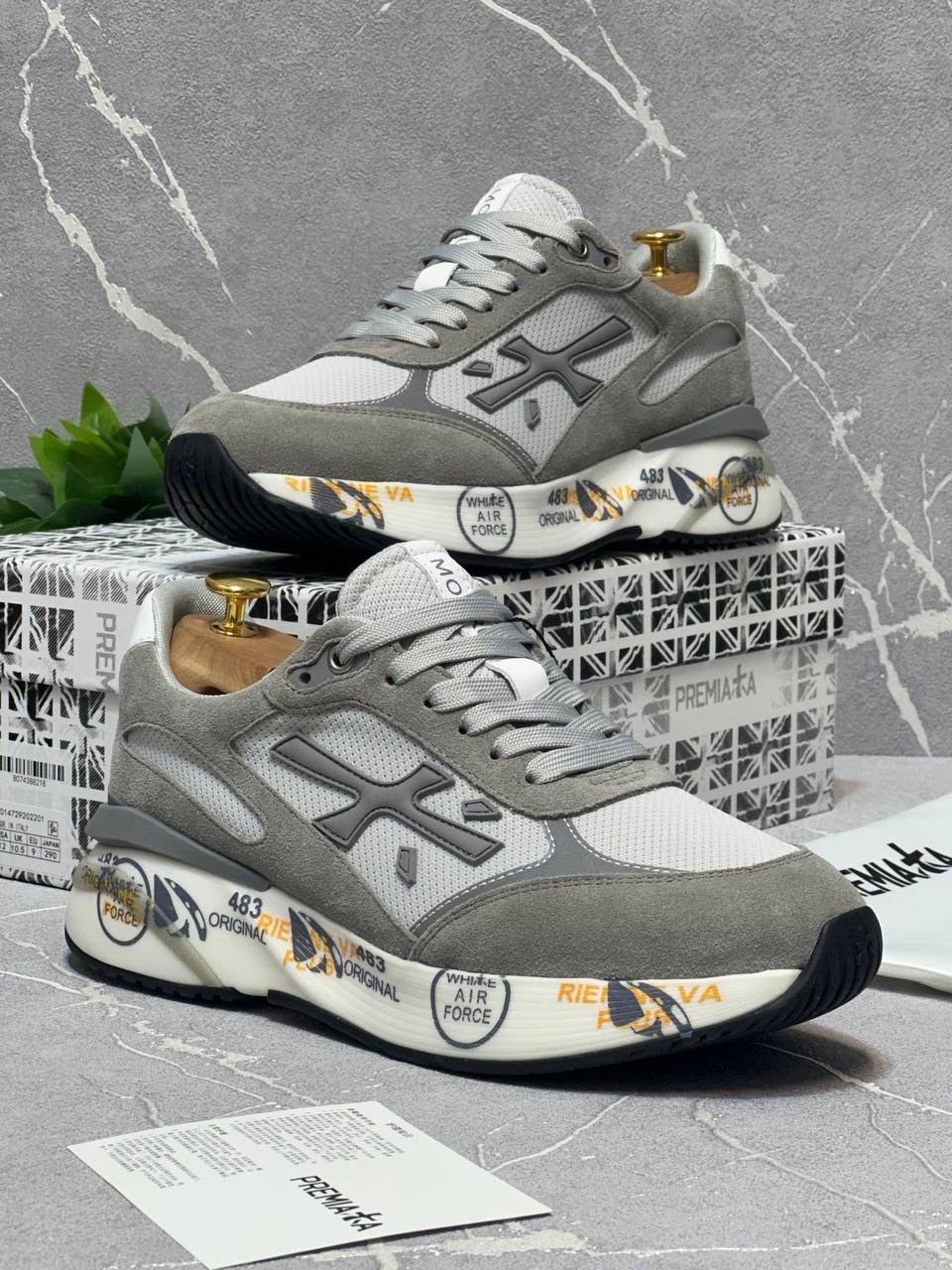 кроссовки мужские premiata,кроссовки premiata,мужские кроссовки premiata mick 6171 цвет серый размер 47 eu,кроссовки премиата,мужские кроссовки premiata a109689 серые