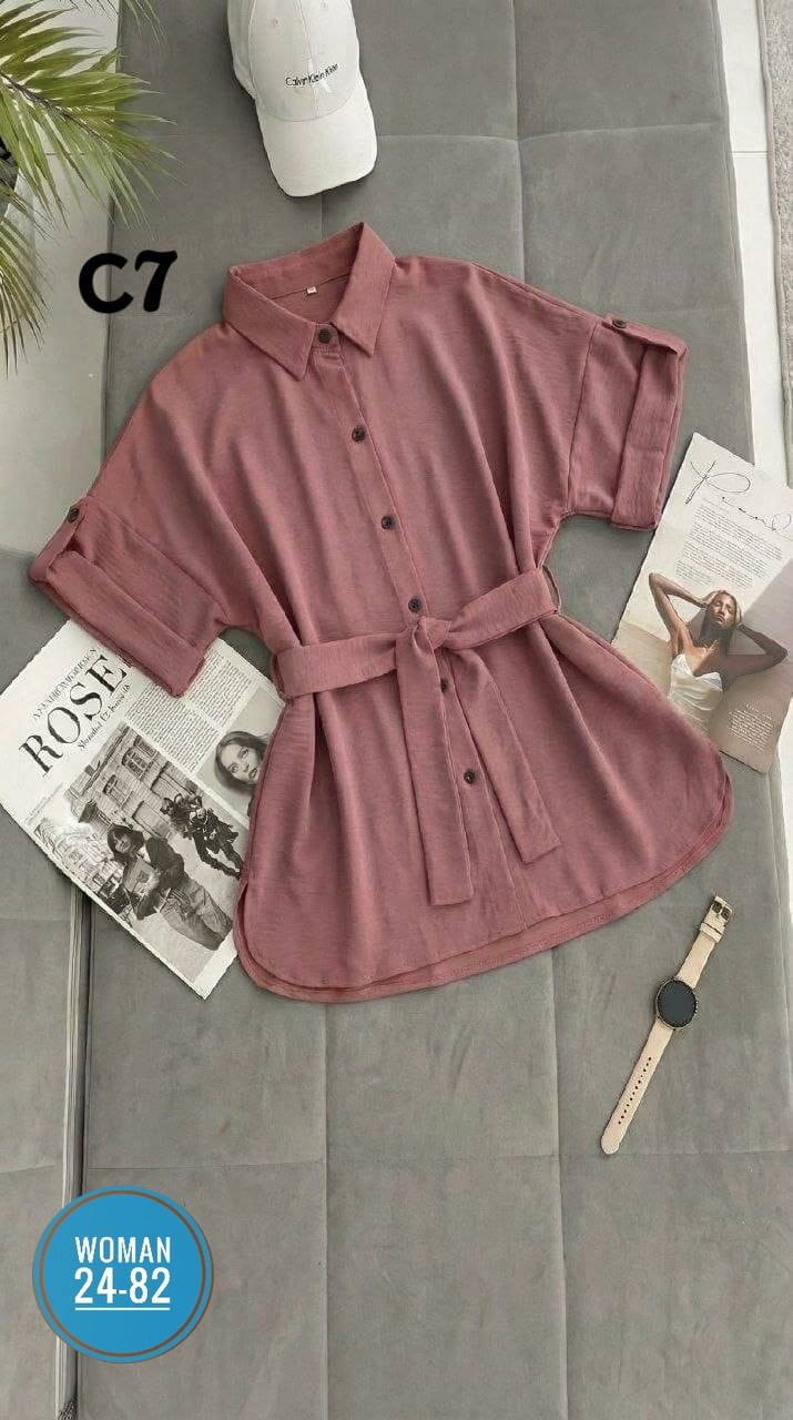 женская рубашка,джинсовая рубашка женская,рубашка туника,рубашка с поясом,женские блузки и рубашки