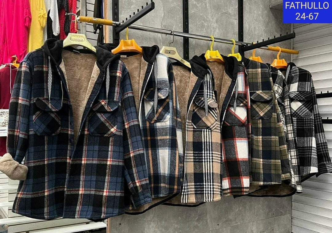 рубашка теплая на меху,клетчатая куртка,рубашка с капюшоном,рубашка на меху,рубашка теплая в клетку с капюшоном