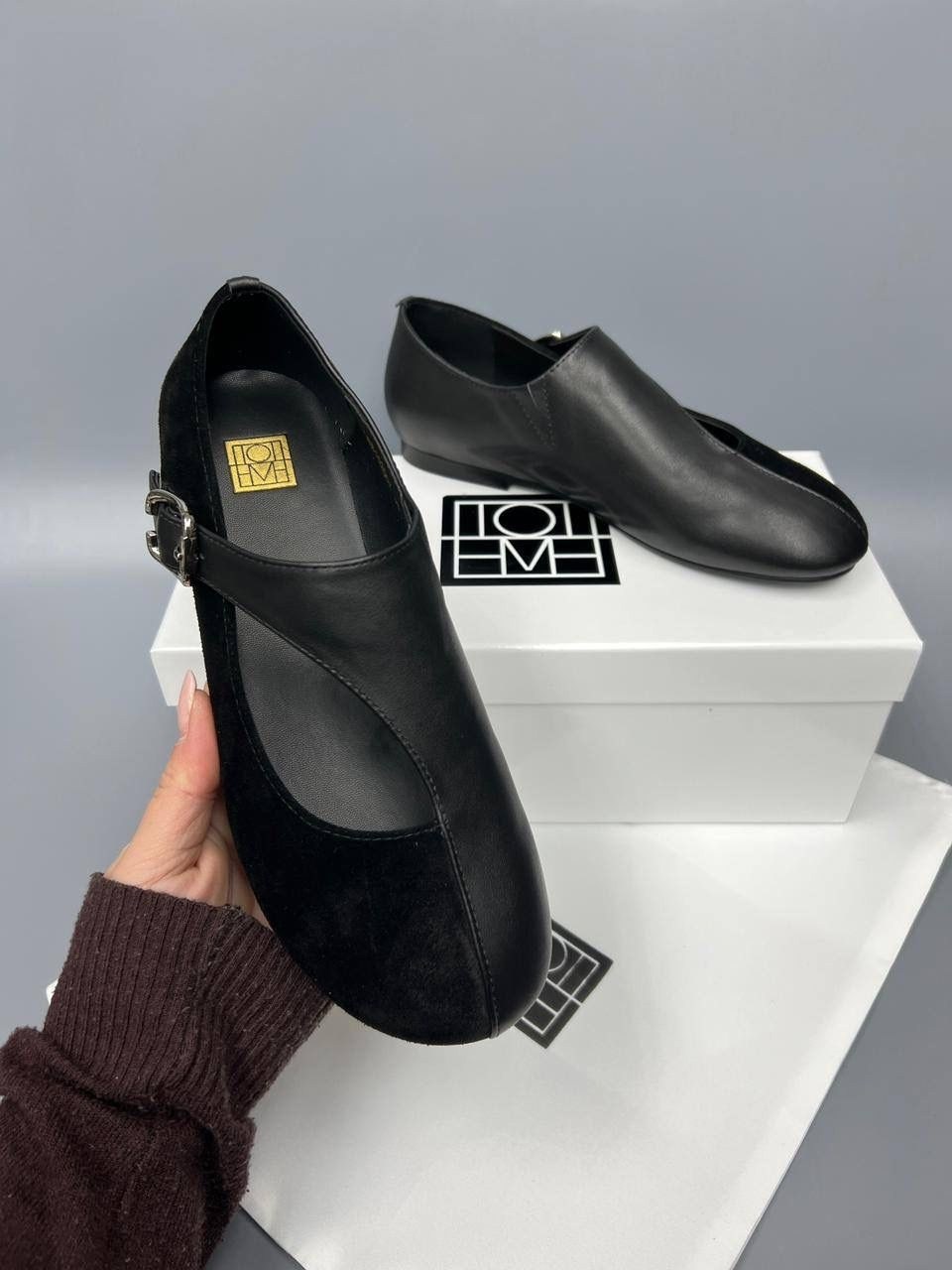 ,черные балетки,замшевые балетки the row черный,женские балетки,замшевые балетки