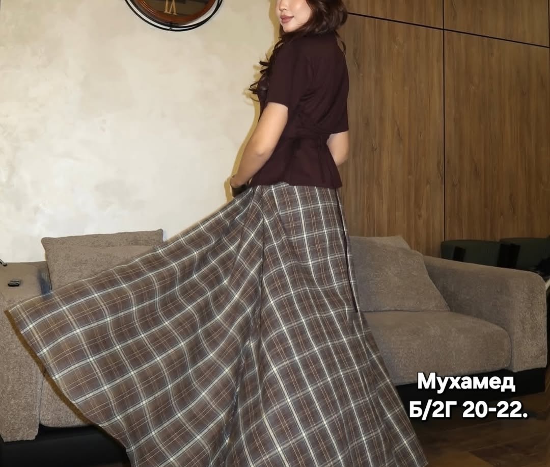 юбка в клетку,длинная юбка в клетку,юбка,юбка женская,юбка теплая