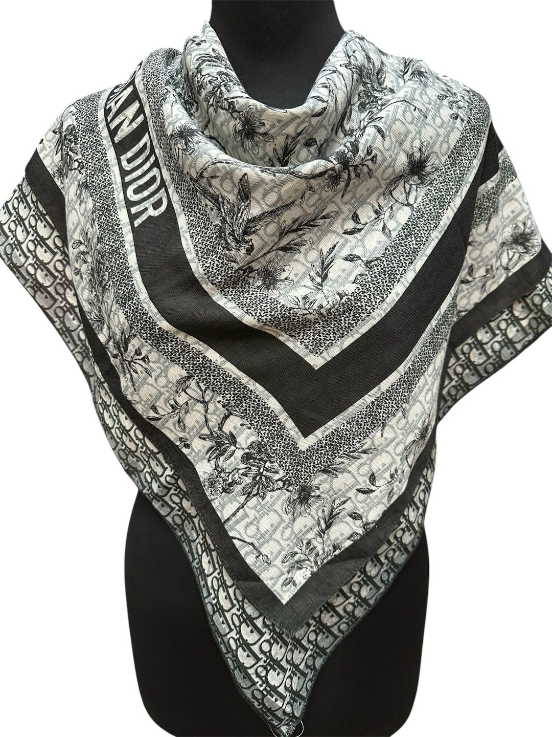 серый платок луи виттон,кашемировый платок,брендовый платок,платки женские,палантин женский