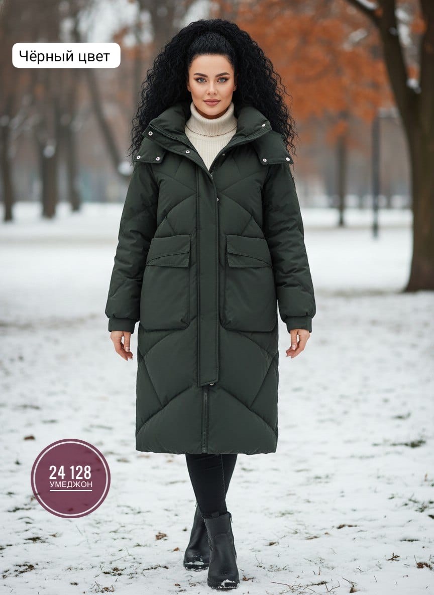 пальто twin tip 43809 зимнее серо-зеленое,пальто пуховик зимнее стеганое с капюшоном twin tip,пуховик женский,пальто пуховик зимнее стеганое с капюшоном twin tip серо-зеленое,пальто зимнее