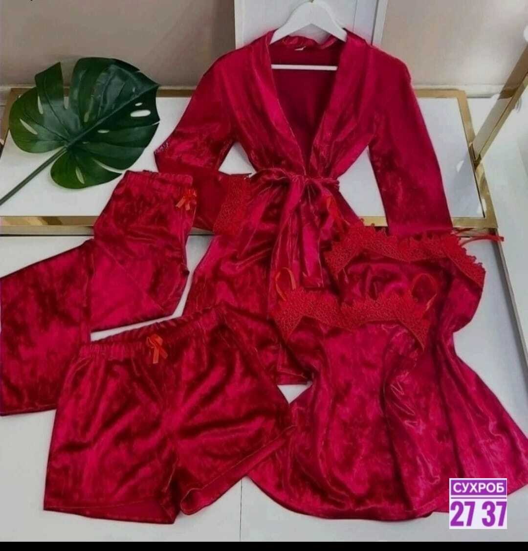 пижама женская бархатная комплект,комплект пижама,женская пижама комплект,пижама женская 4ка велюр,женская пижама бархат 4 в 1