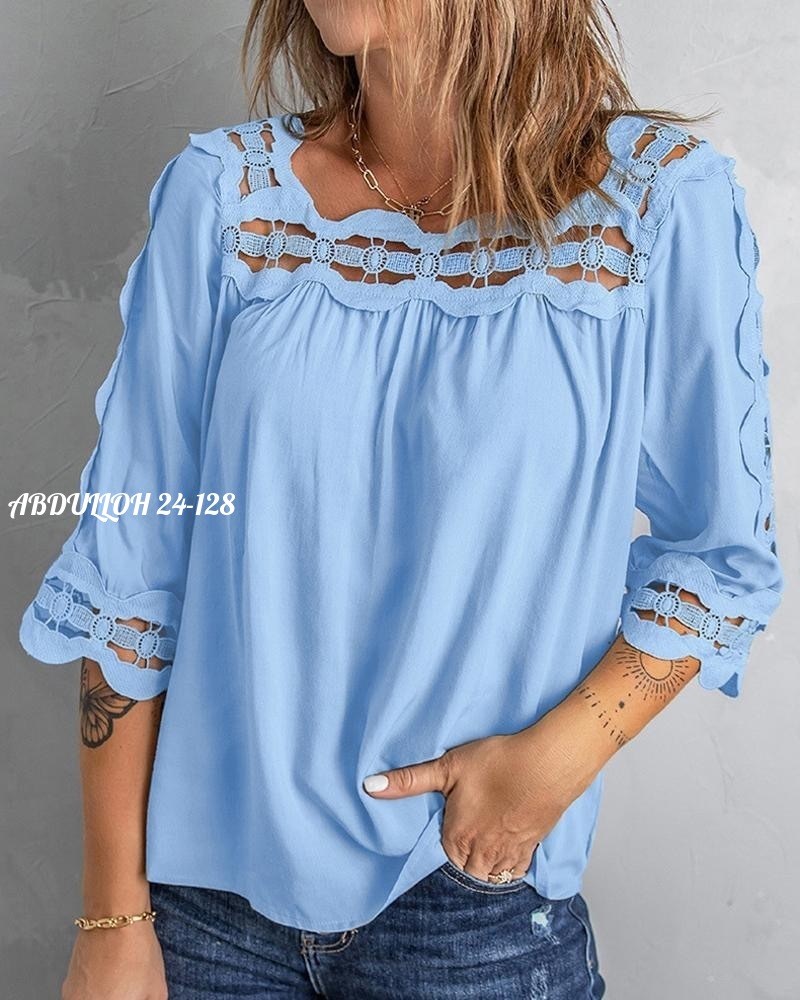 женская блуза,модные блузы,блузка с кружевными вставками,женская шифоновая блузка,блузка ажурная