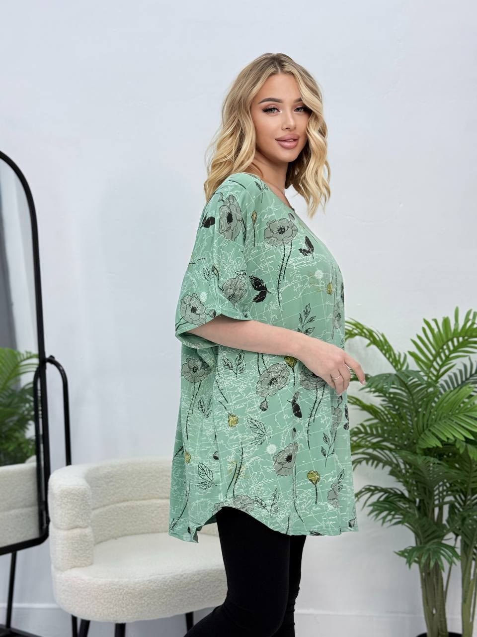 туника женская,футболки оверсайз с принтами,туника голубая,футболки женская,туника mila bezgerts 933ап