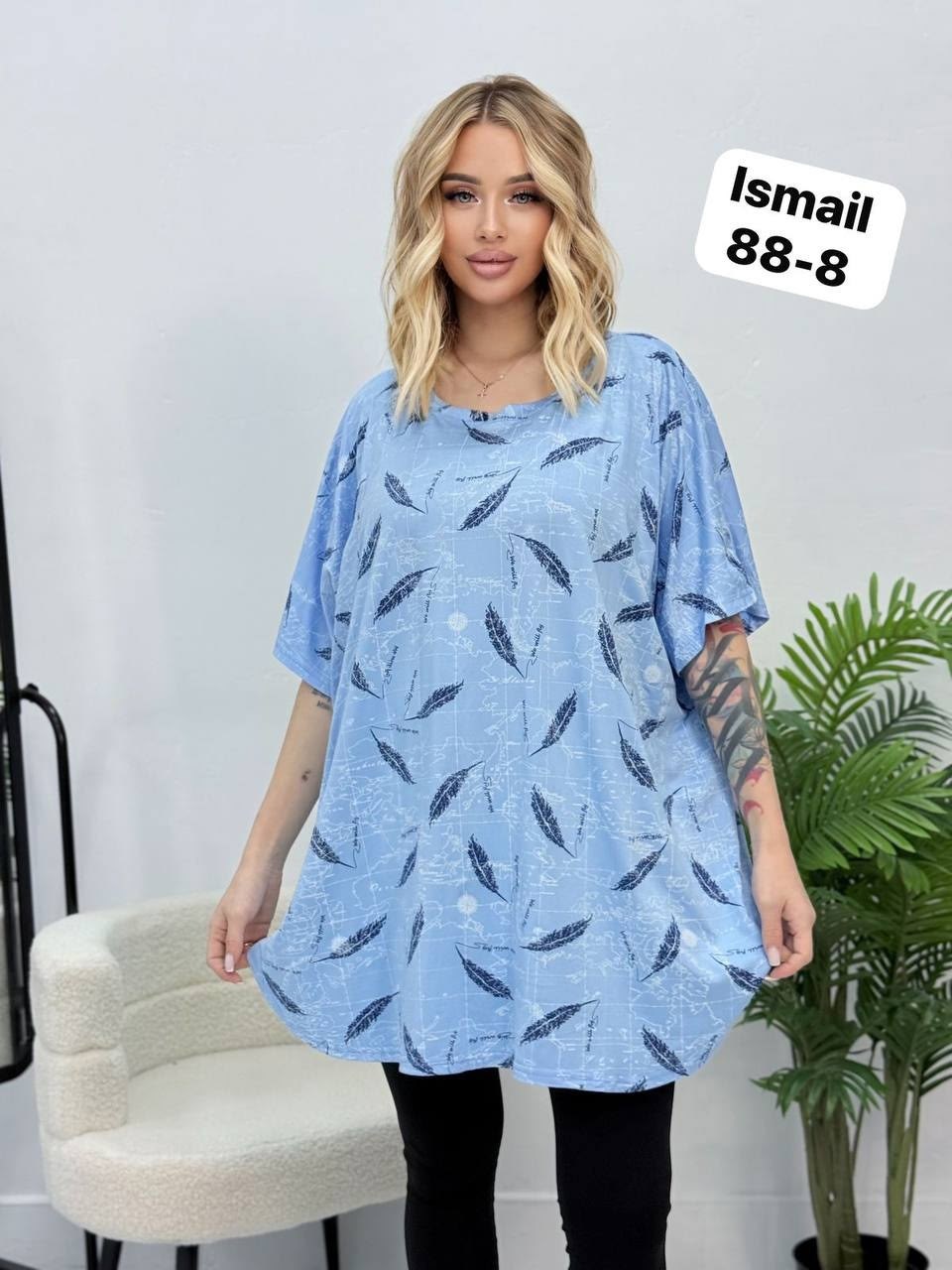туника женская,футболки оверсайз с принтами,туника голубая,футболки женская,туника mila bezgerts 933ап