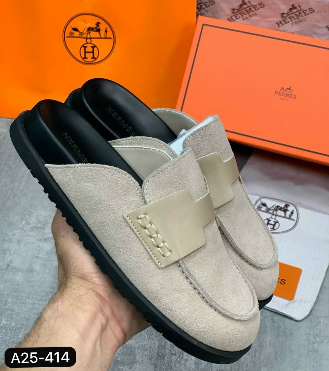 ,эрмес тапки,мюли замшевые, hermes,эрмес